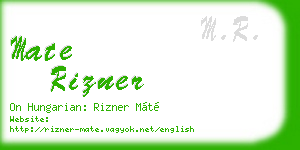 mate rizner business card